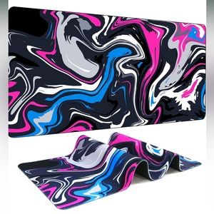 Fluid Pattern Marbled Design Gaming Mouse Pad Large Desk Mat 31.5"L*11.8"W